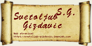 Svetoljub Gizdavić vizit kartica